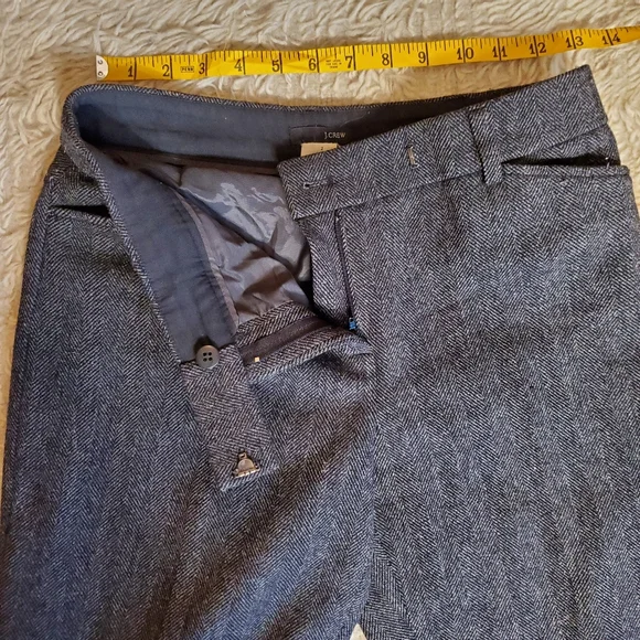 J. CREW charcoal tweed pants SIZE 2 - Picture 4 of 9